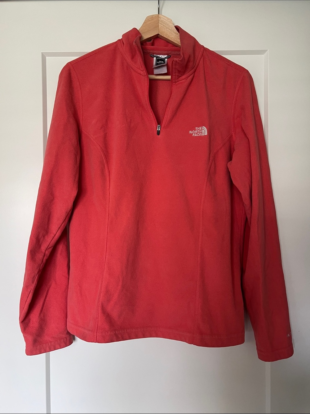 The North Face Women's Glacier 1/2 Zip Fleece Pullover Salmon/Coral